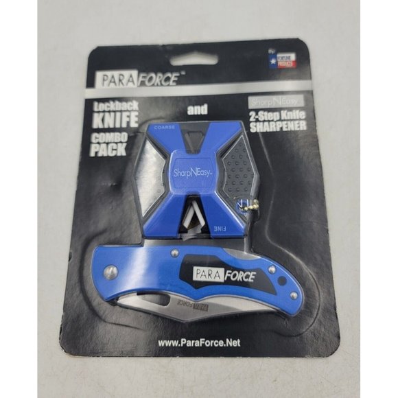 Lockback Knife Combo Pack Paraforce 2 Step Sharpener A9 - Picture 1 of 11